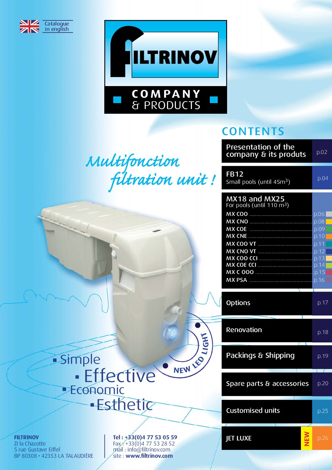 Alternative view of COMPACT ΚΙΤ ΦΙΛΤ FILTRINOV 18M3/H LED ΛΕΥΚΟ